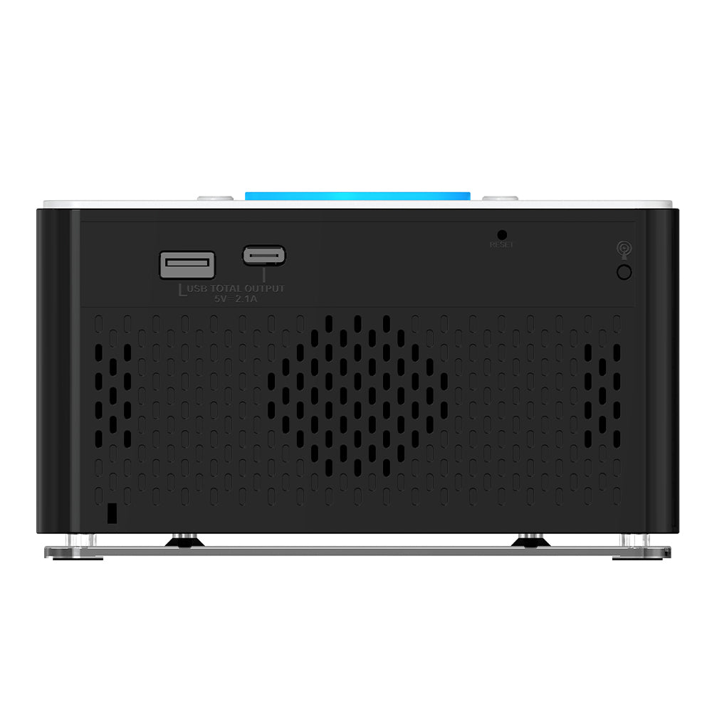 iTOMA 207A-UK Creative APP Control, Alarm Clock Radio with 15W Wireless Charger, FM Radio, Bluetooth, Two Charging Ports, Dual Alarm, Sleep Timer, Snooze, Auto-Manual Dimmer, Night Light &1.4" Ice Blue LED Display Clock Radio for Bedroom