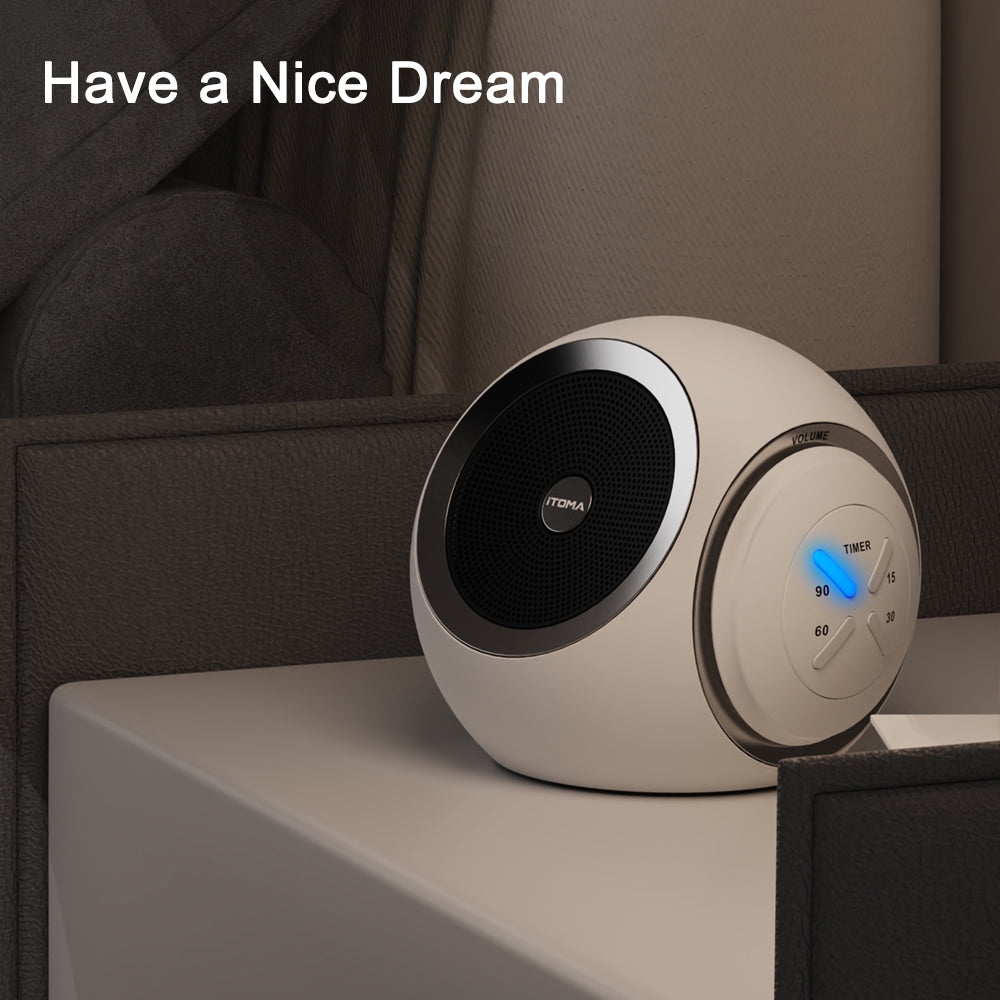 Weißes Rauschen, 30 beruhigende Geräuschoptionen, darunter Ventilator, Natur- und weißes Rauschen, Einschlaftimer, Bluetooth, einstellbare Lautstärke, Schlafgeräuschmaschine für Erwachsene iTOMA 318