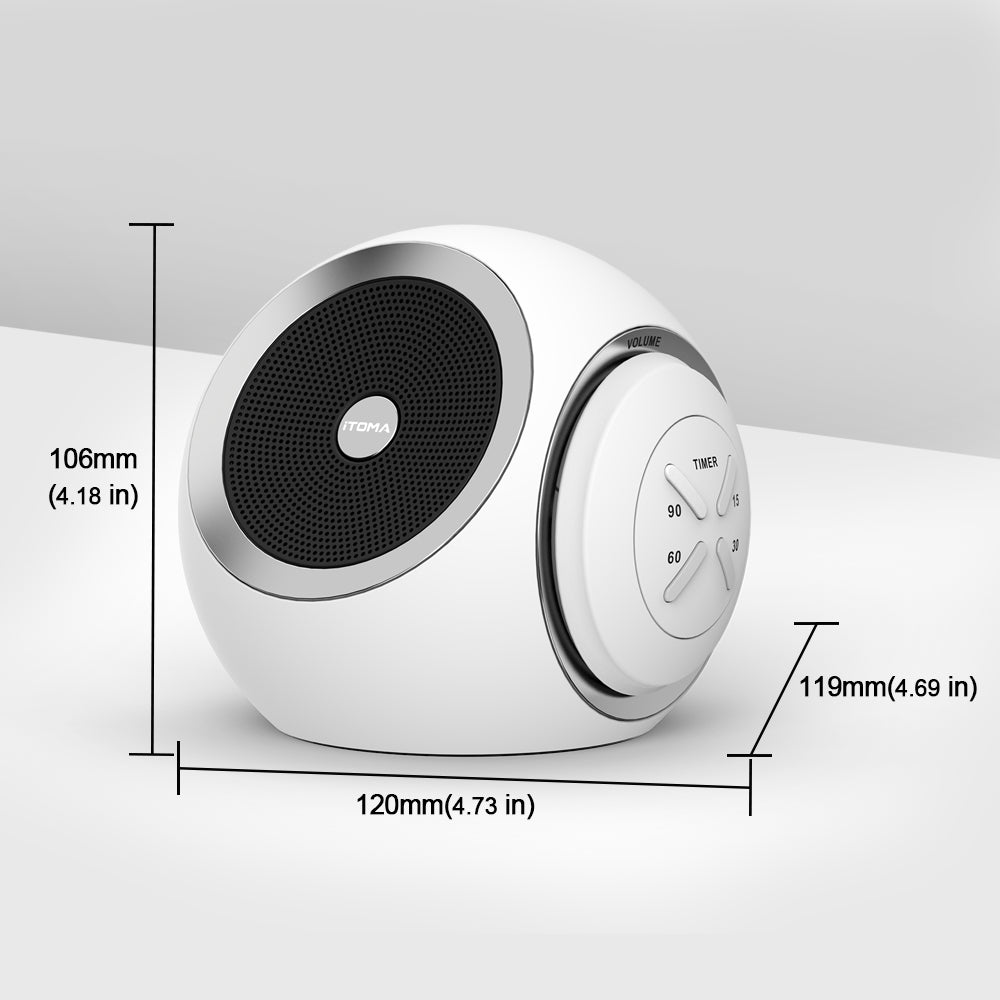 Weißes Rauschen, 30 beruhigende Geräuschoptionen, darunter Ventilator, Natur- und weißes Rauschen, Einschlaftimer, Bluetooth, einstellbare Lautstärke, Schlafgeräuschmaschine für Erwachsene iTOMA 318