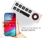 Dual Alarm Clock with FM Radio, USB Charging, 1.8'' LED Display, Night Light, Snooze, Dimmer Control, Bluetooth Speaker, Temperature & Humidity Display iTOMA 508