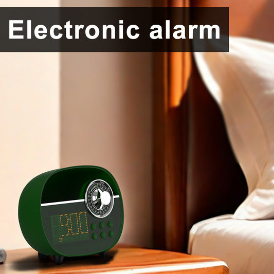 Digital Retro Alarm Clock with Bluetooth,Vintage FM Radio,Hands-Free Calling,Night Light,Support TF Card and AUX, Suitable for Home Office, Outdoor iTOMA 158