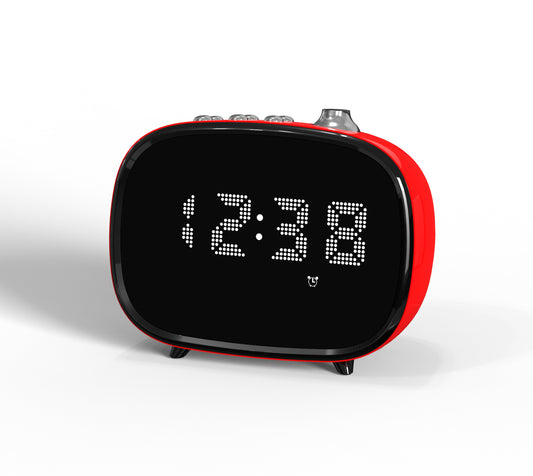 Digital Retro Alarm Clock with wireless connection, Time Display, Alarm Setting,TF Card Slot, AUX Jack, Hands-Free Calling, Vintage Decor for for Home/Outdoor iTOMA 138